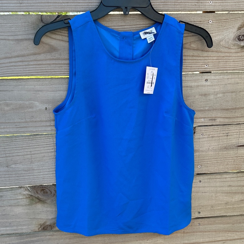 NWT J Crew blue tank XXS